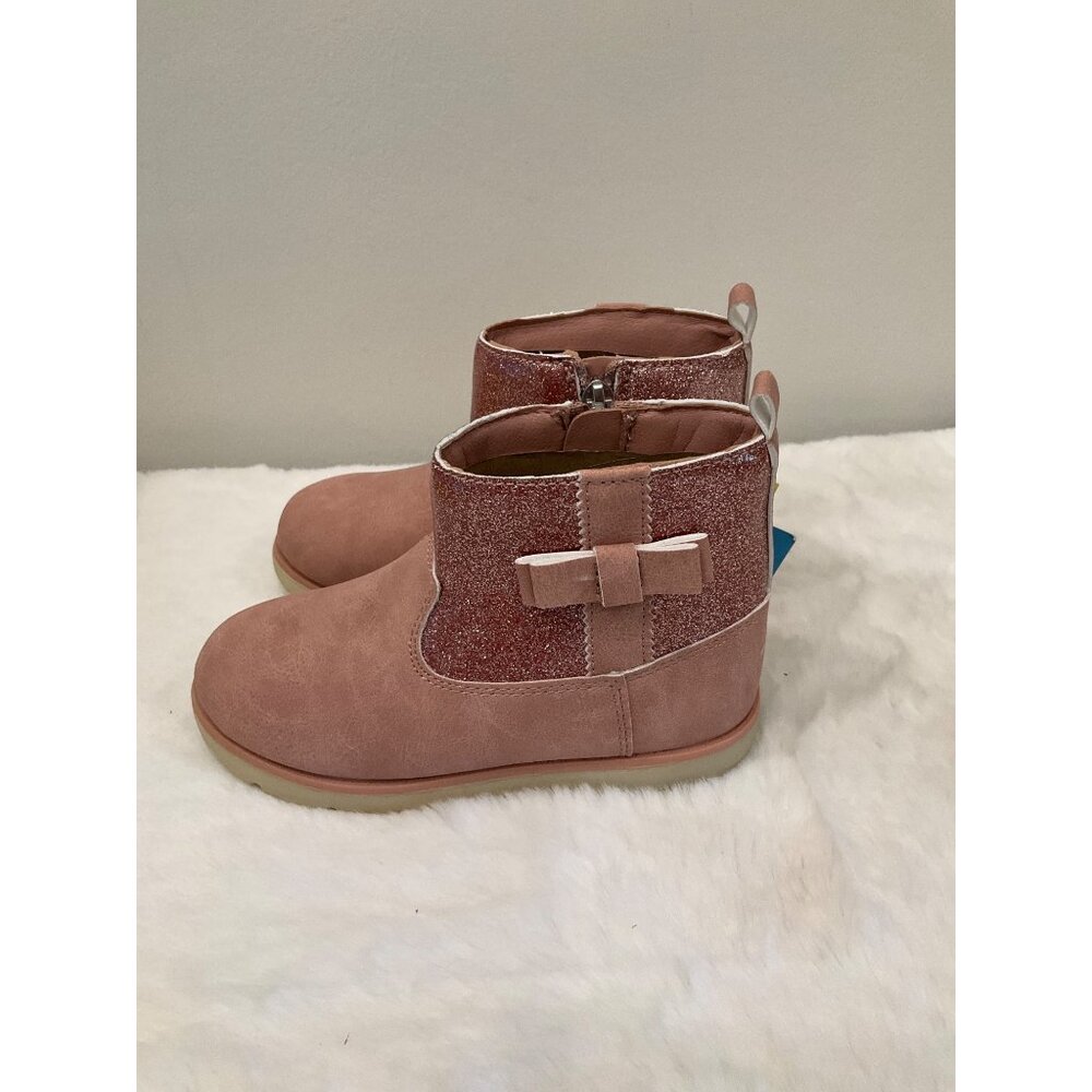 Munchkin by Stride Rite Girl's Size 10M Avalon Pink Glitter Side-Zip Boots NEW - Picture 3 of 5